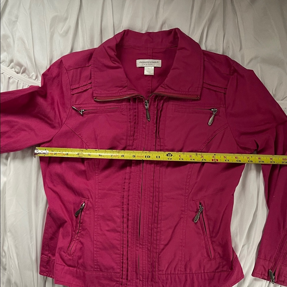 Christopher & Banks Fuchsia Utility Jacket - Picture 2 of 7